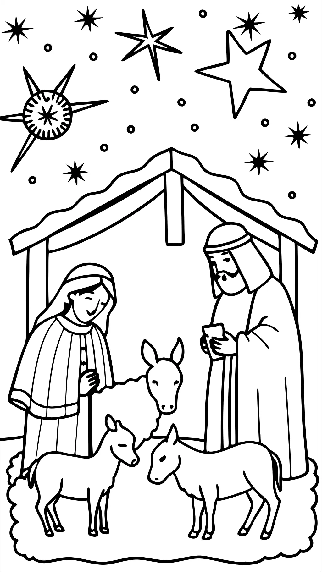 coloriage nativité